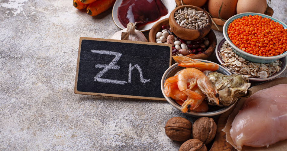 Healthy product sources of zinc. Food rich in Zn